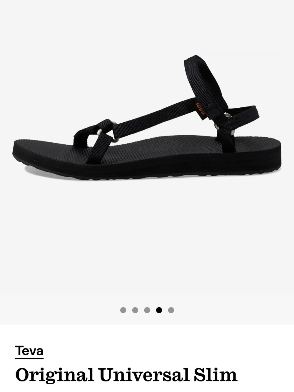 Teva Original universal slim women’s sandal black size 8 - Picture 1 of 7